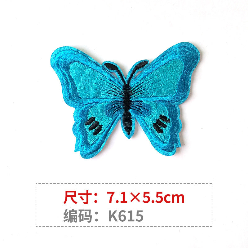 Wholesale Color Embroidered Butterfly Cloth Embroidery Patches
